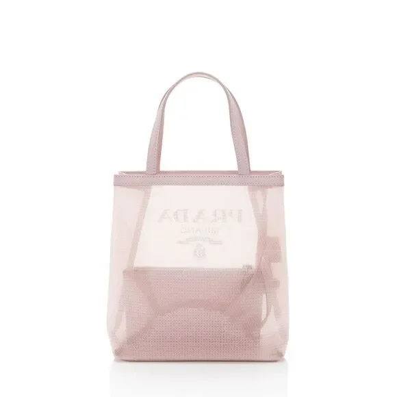 Prada Sequin Mesh Logo Small Tote - Picture 3 of 14